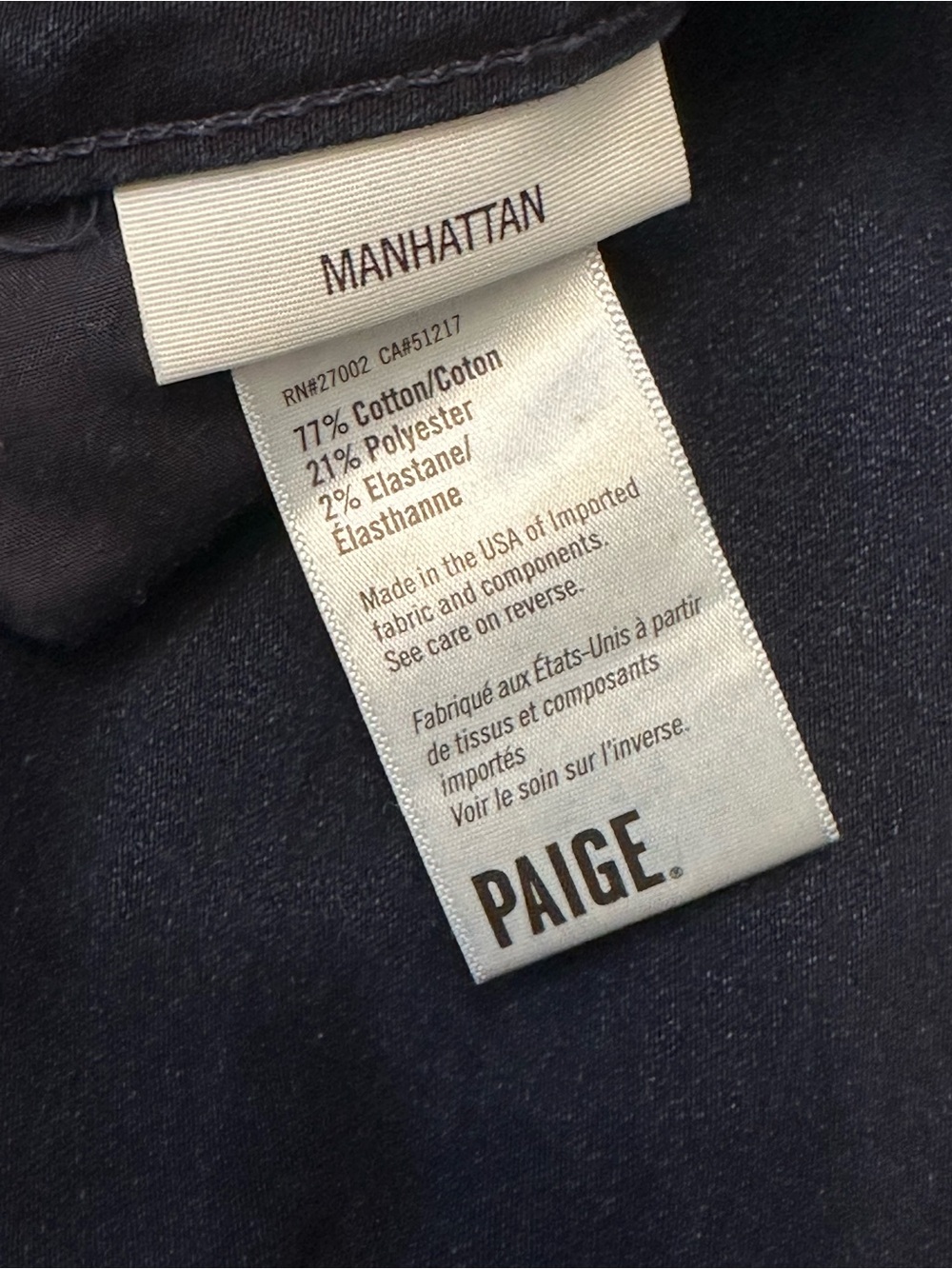 PAIGE Manhattan Dream Catcher Dark Wash Slim Bootcut Jeans USA Size 32 x 34 - Picture 4 of 11